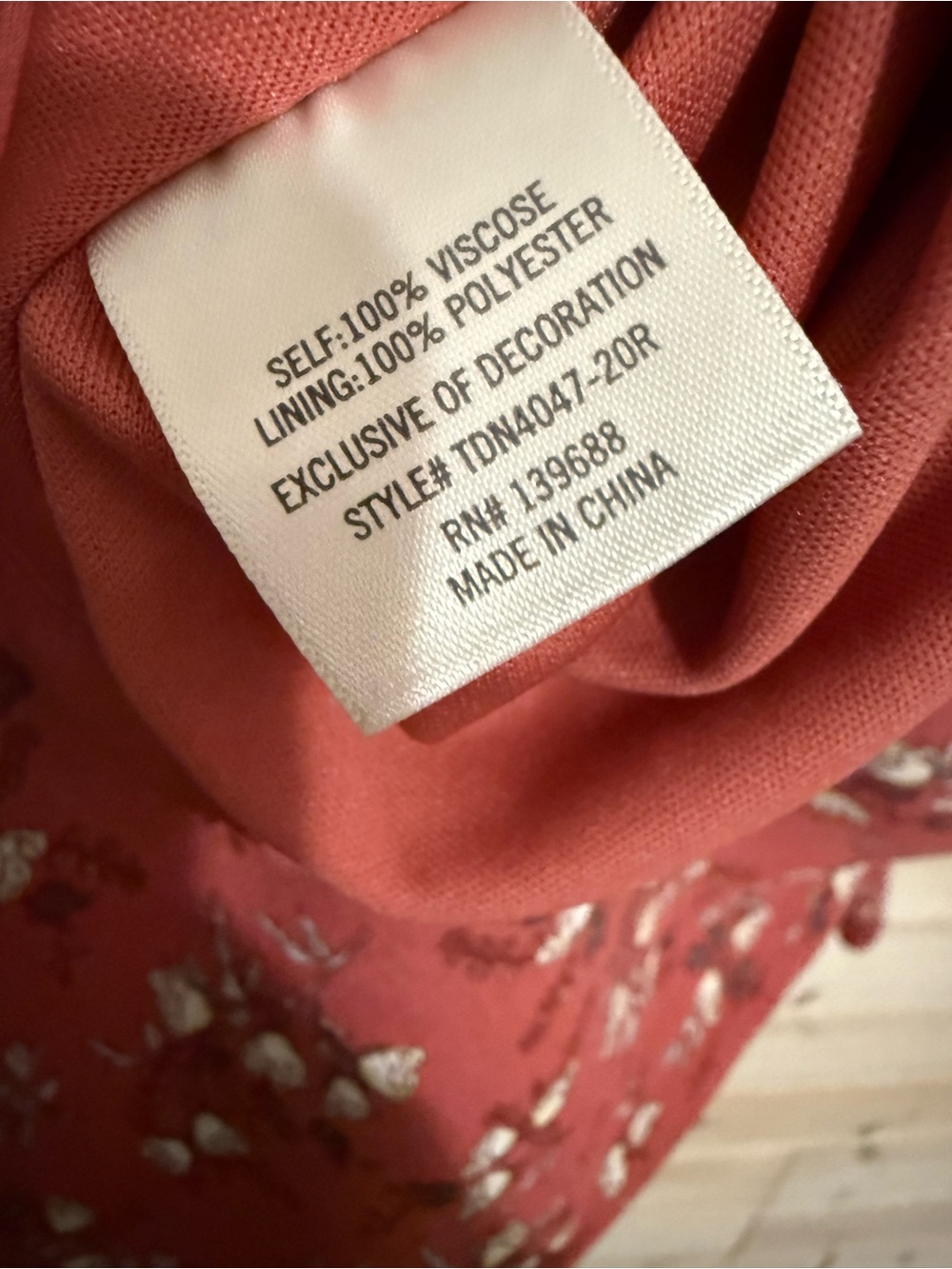Francesca's Collections Rust Floral Button-Front Dress - Picture 4 of 4